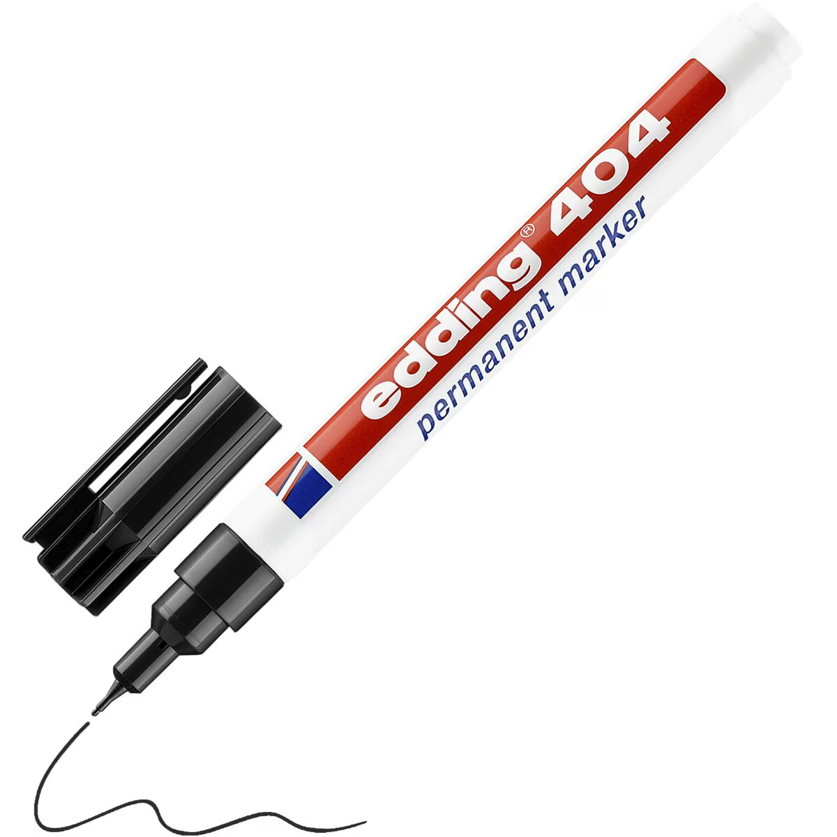 edding 404 Permanent-Marker schwarz – Einzelstift, 0,75 mm