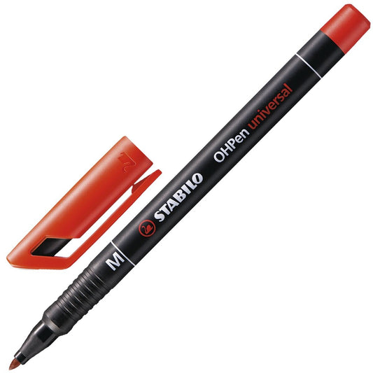 STABILO OHPen Universal Folienstift M 1,0 mm – rot, permanent