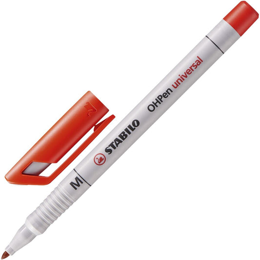 STABILO OHPen Universal 1 Folienstift M 1,0 mm – rot, abwischbar