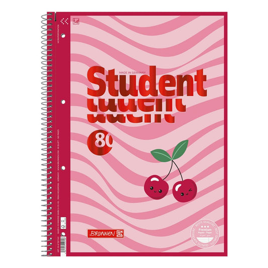 Brunnen Collegeblock Student Fruity Love A4 liniert 80 Blatt