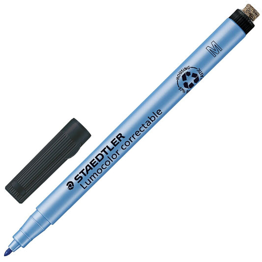 STAEDTLER Lumocolor correctable Folienstift M 1,0mm blau