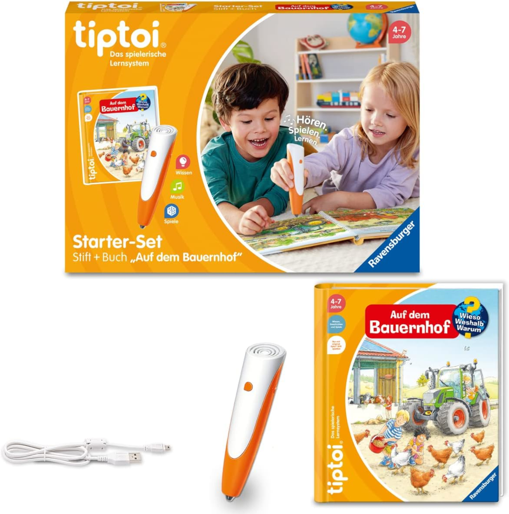 Ravensburger tiptoi Starter-Set: Stift + Buch Auf dem Bauernhof