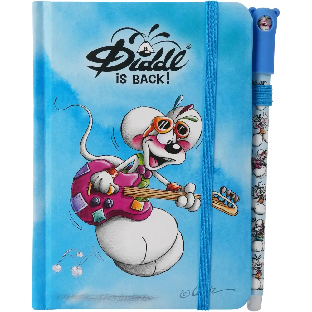 Diddl Notizbuch A6 mit Stift – blau