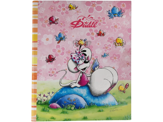 Diddl A4 Karton-Ringbuchordner mit 2 Ringen rosa (Art.-Nr. 23807)