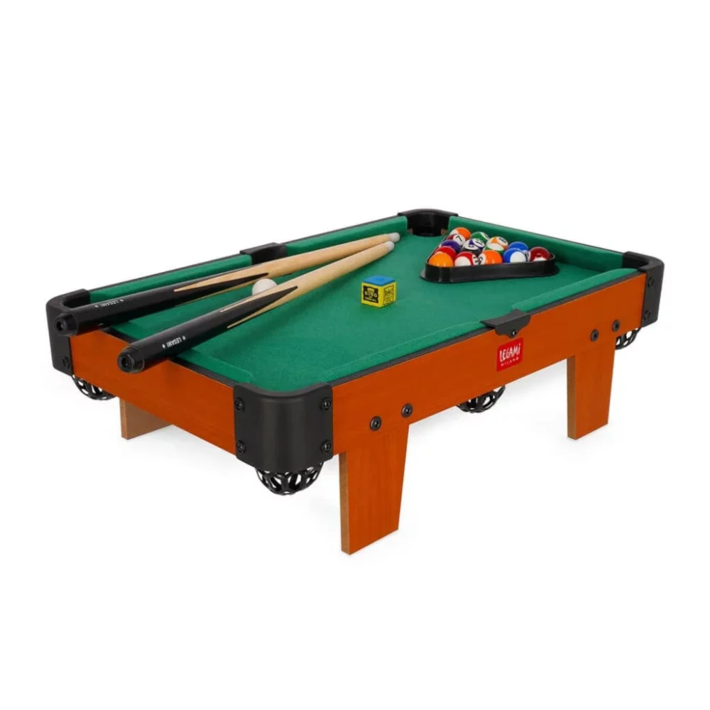 LEGAMI Tischbillard Pool Table mit 16 Kugeln und 2 Queues