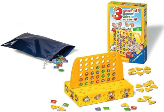 Ravensburger 3 gewinnt! – Mitbringspiel für 2–4 Spieler ab 6 Jahren