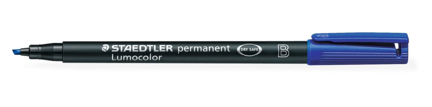 STAEDTLER Lumocolor Folienstift permanent blau B (1,4 mm)