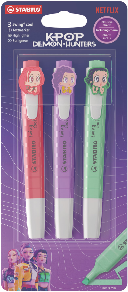 STABILO swing cool KPop Demon Hunters Textmarker 3er-Set