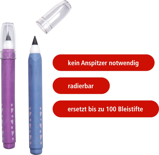 Endlos-Bleistift Pferdefreunde – mit Radierer, Farbe zufällig