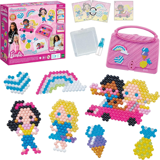 Aquabeads Barbie Bastelkoffer 35145 - 700 Perlen Bastelset ab 4 Jahre