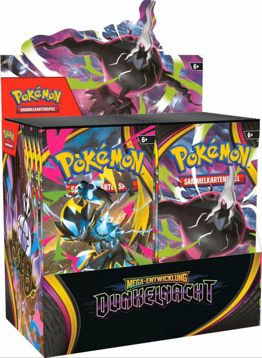 Pokémon ME03 Dunkelnacht Booster Display, 36 Boosterpacks