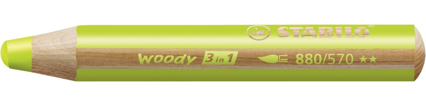 STABILO woody 3in1 Buntstift Hellgrün 10 cm