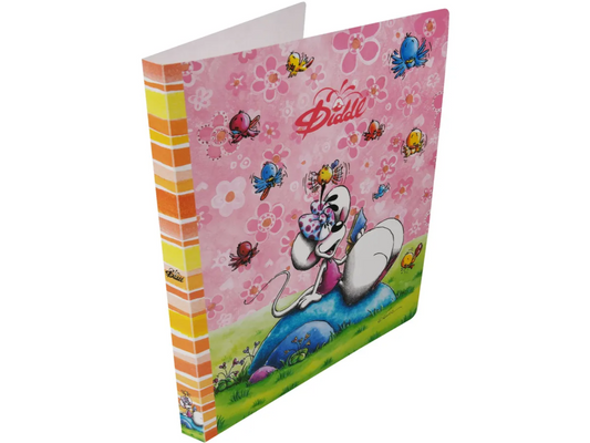 Diddl A4 PP-Ringbuchordner mit 2 Ringen rosa (Art.-Nr. 23809)