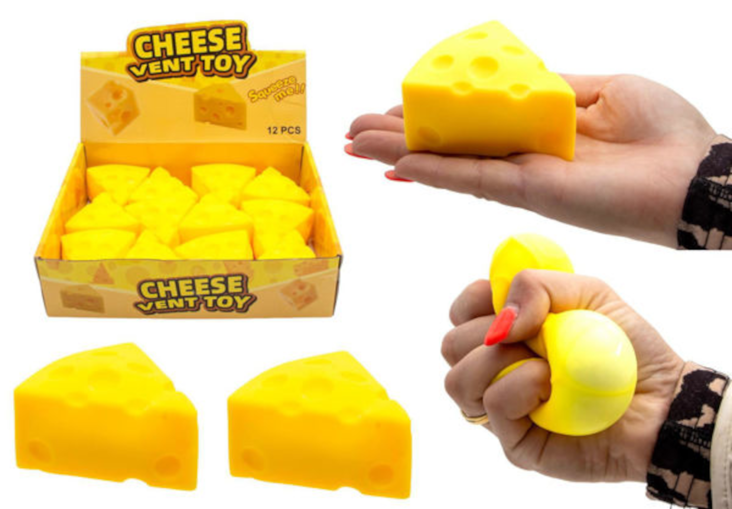 Johntoy Squeeze Cheese Quetschkäse – Slow Rise, Design zufällig