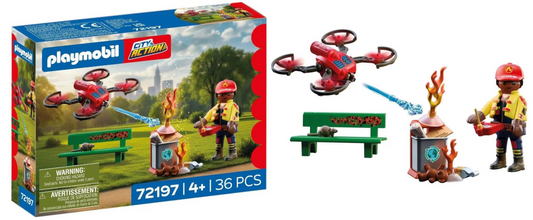 PLAYMOBIL Feuerwehr-Löschdrohne mit Wasserkanone