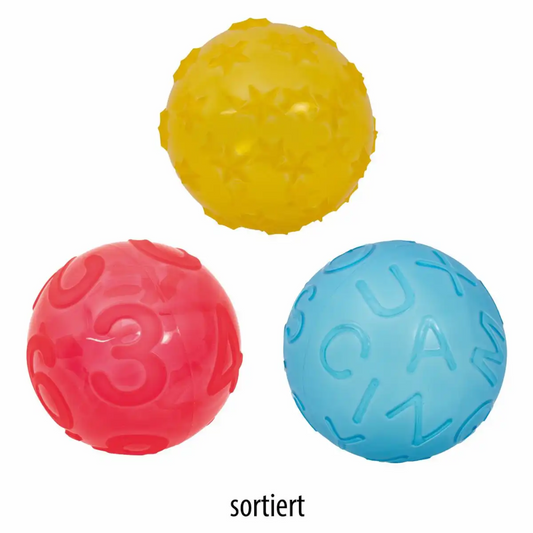 JOHN Sensory Ball Ø13cm, 110g – 1 von 3 Farben, zufällig