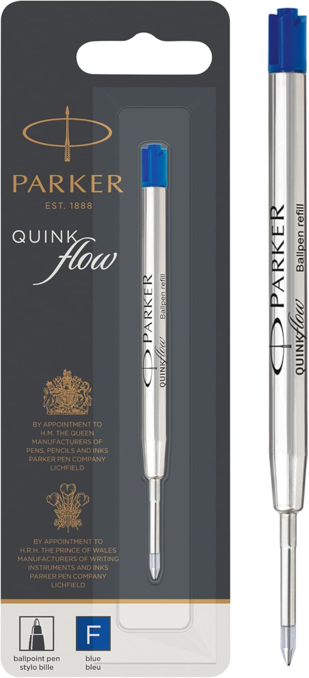PARKER QUINKflow Kugelschreibermine F blau – ISO 12757-2