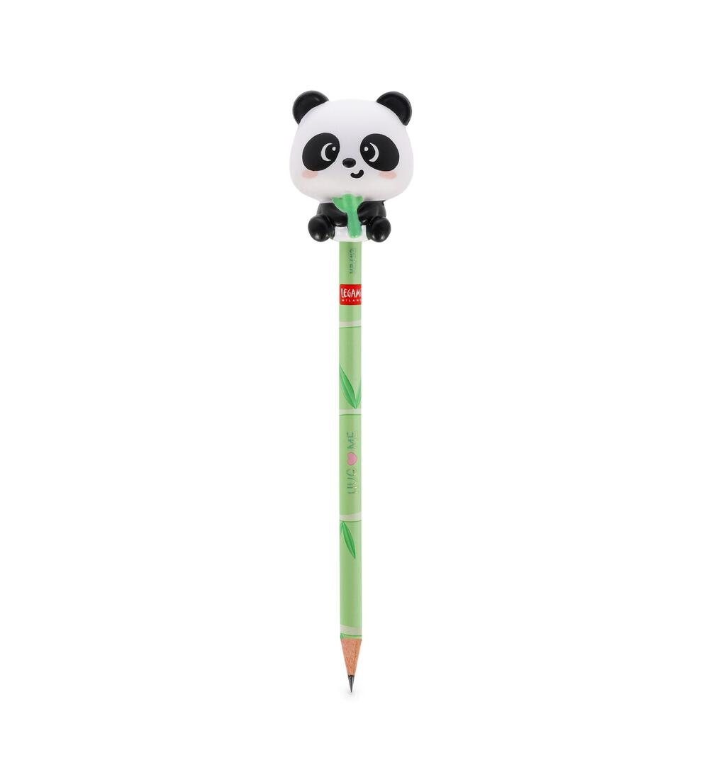 LEGAMI Anti-Stress Bleistift mit Panda-Topper
