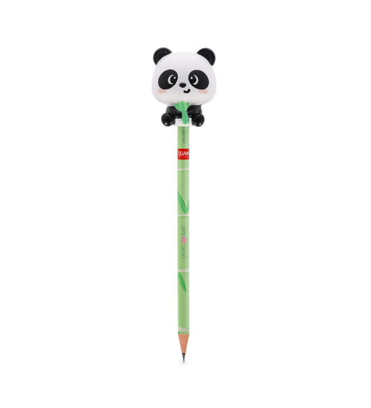 LEGAMI Anti-Stress Bleistift mit Panda-Topper