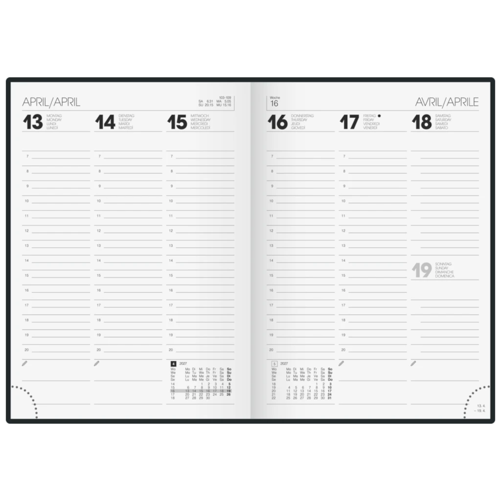 BRUNNEN Buchkalender A5 Sunbirds 2027