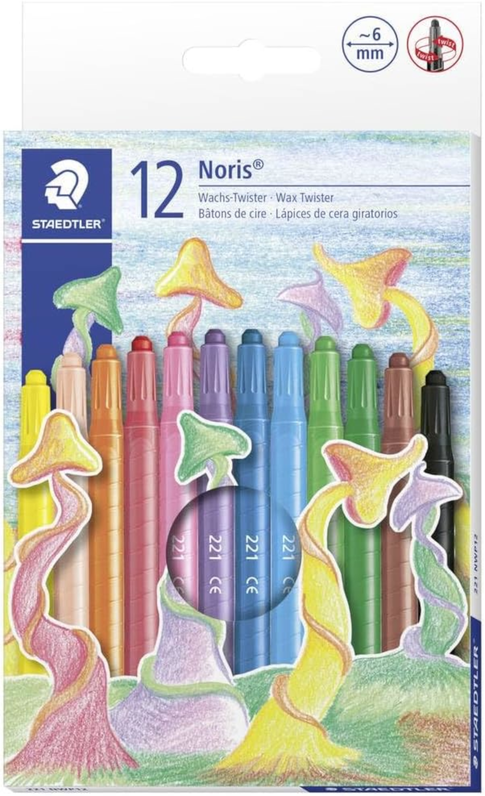 STAEDTLER Noris Wachs-Twister – 12 Farben, drehbar