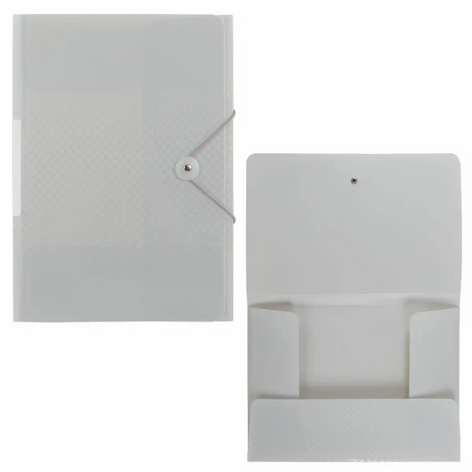 Idena Sammelmappe PP A4 Gummizug Rückenschild silbergrau