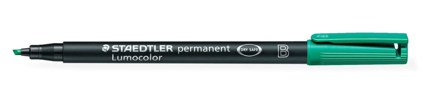 STAEDTLER Lumocolor Folienstift permanent grün B (1,4 mm)