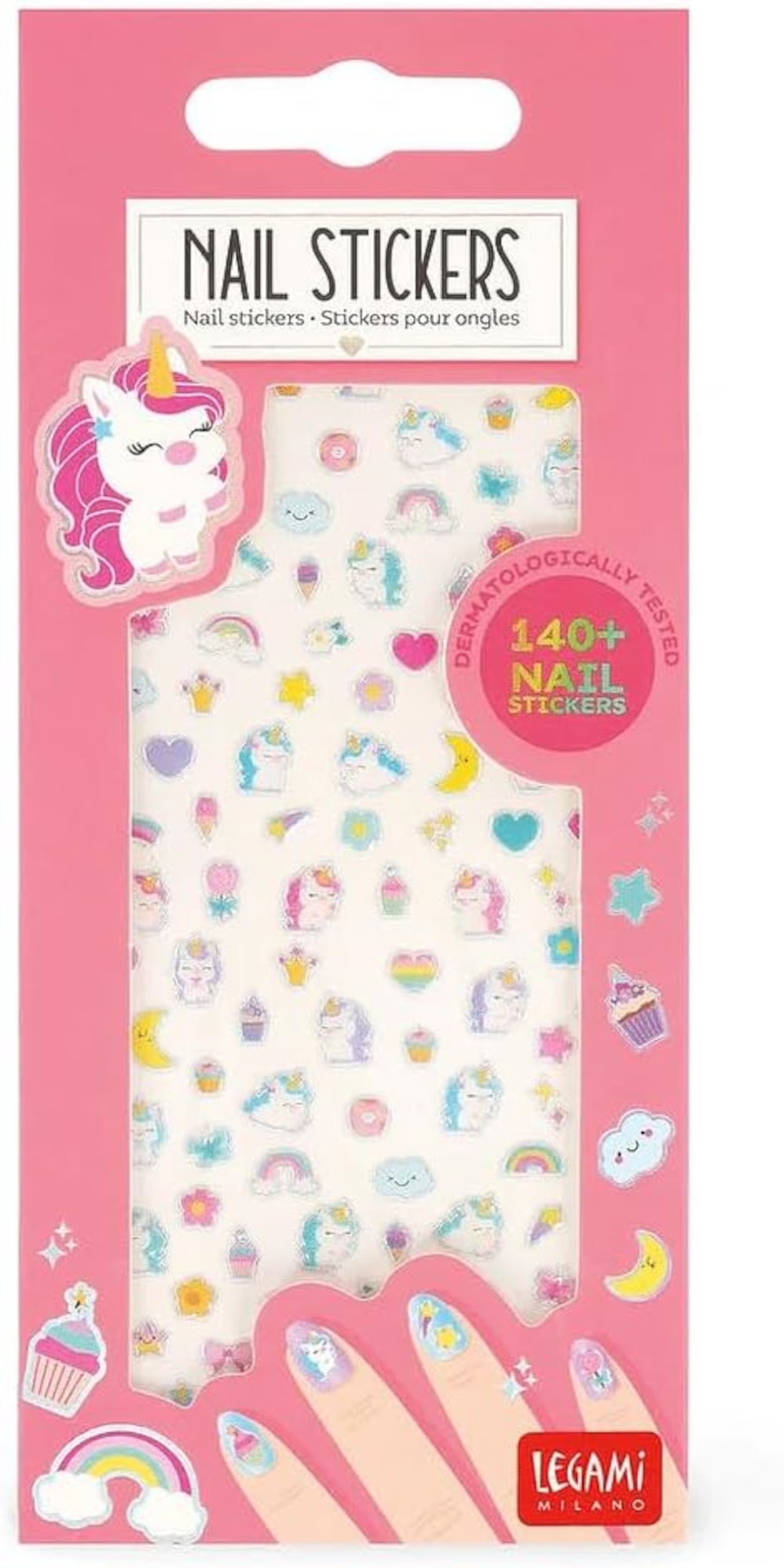 LEGAMI Nagelsticker Unicorn – 140+ Sticker mit Einhornmotiven