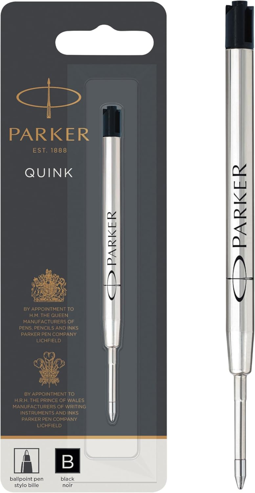 PARKER QUINKflow Kugelschreibermine B schwarz – ISO 12757-2
