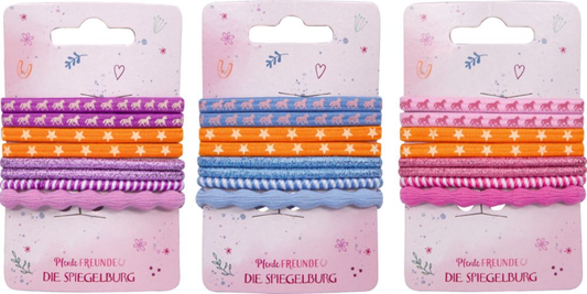 Haargummis Pferdefreunde – 8er-Set, Farbe zufällig