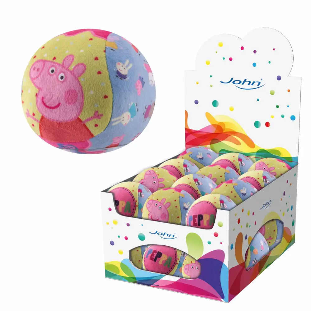 John Peppa Pig Samtball Ø10 cm – Spielball für Kinder ab 3 J.