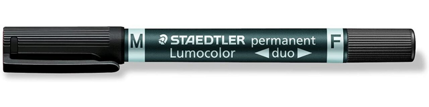 STAEDTLER Lumocolor duo Permanentmarker schwarz - Doppelspitze