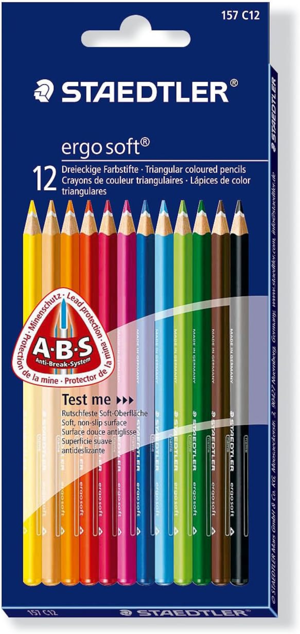 STAEDTLER ergosoft 157 Buntstift 12er Set FSC-Holz