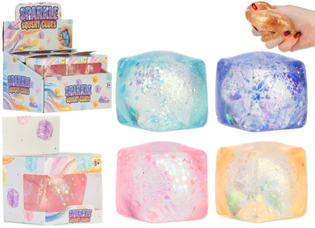 TRITON-X Glitter Cube 5 cm – 1 von 4 Farben zuf e4llig