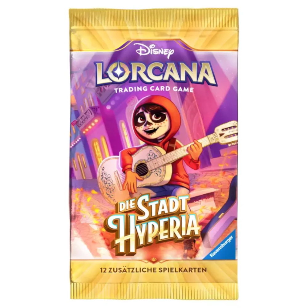 Disney Lorcana Hyperia Booster DE, 1 Stück, zufälliges Design