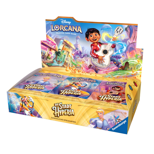 Disney Lorcana Die Stadt Hyperia Booster-Display, 24 Boosterpacks