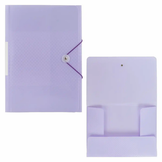 Idena Sammelmappe PP A4 Gummizug Rückenschild pastell flieder