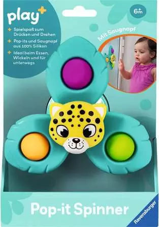 Pop-it Spinner Leopard - Stressabbau & Fidget-Spaß für unterwegs