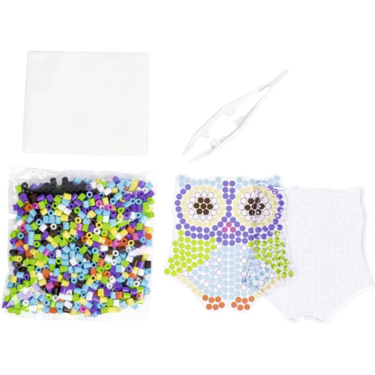 Bastelset Bügelperlen Eule - Kreatives DIY-Set für Kinder