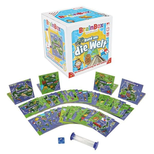 BrainBox Wissensspiel Rund um die Welt - Lernspiel für Kinder