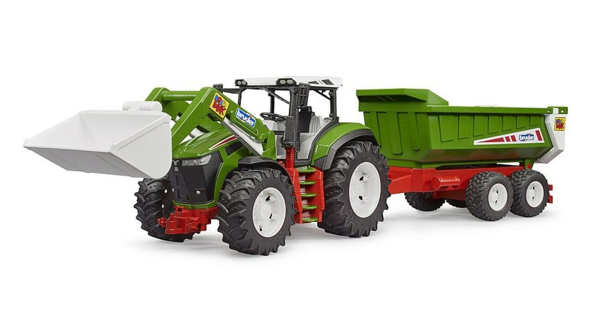 BRUDER ROADMAX Traktor mit Frontlader & Kippanhänger