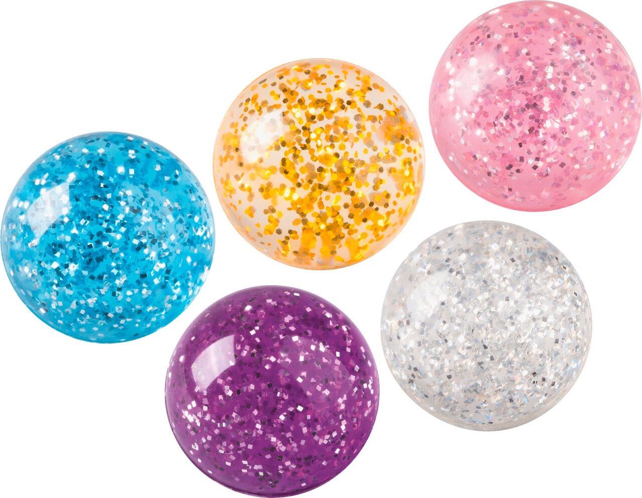 BRUNNEN Flummi Glitter 4cm - Gummiball mit Glitzer-Effekt