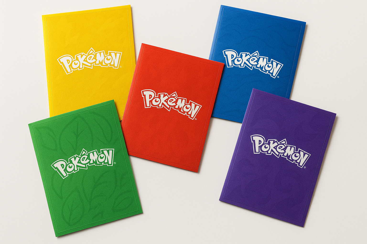 Bunte Pokémon Soft Sleeves von der Rückseite