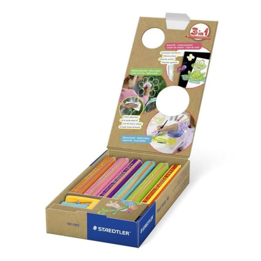 STAEDTLER Noris junior 3in1 Buntstifte Set 6 Stifte – ab 2 Jahren