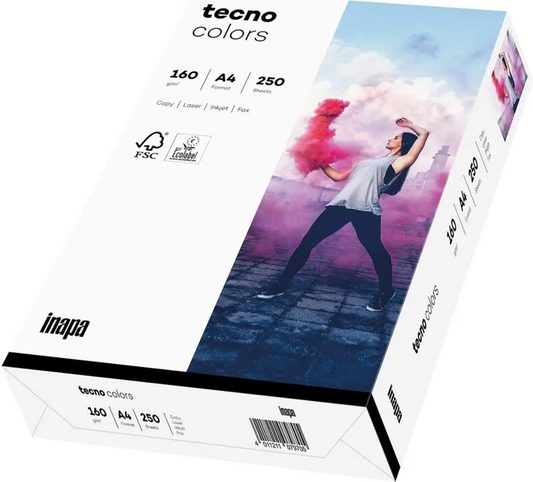 inapa tecno Colors Druckerpapier Weiß Matt - 250 Blatt