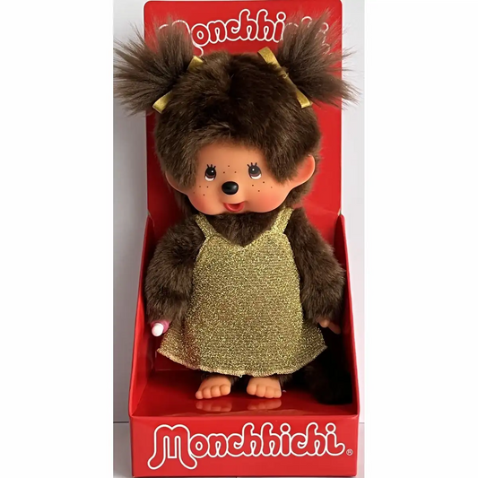 Monchhichi Plüschfigur Glitter Dress Girl gold 20cm