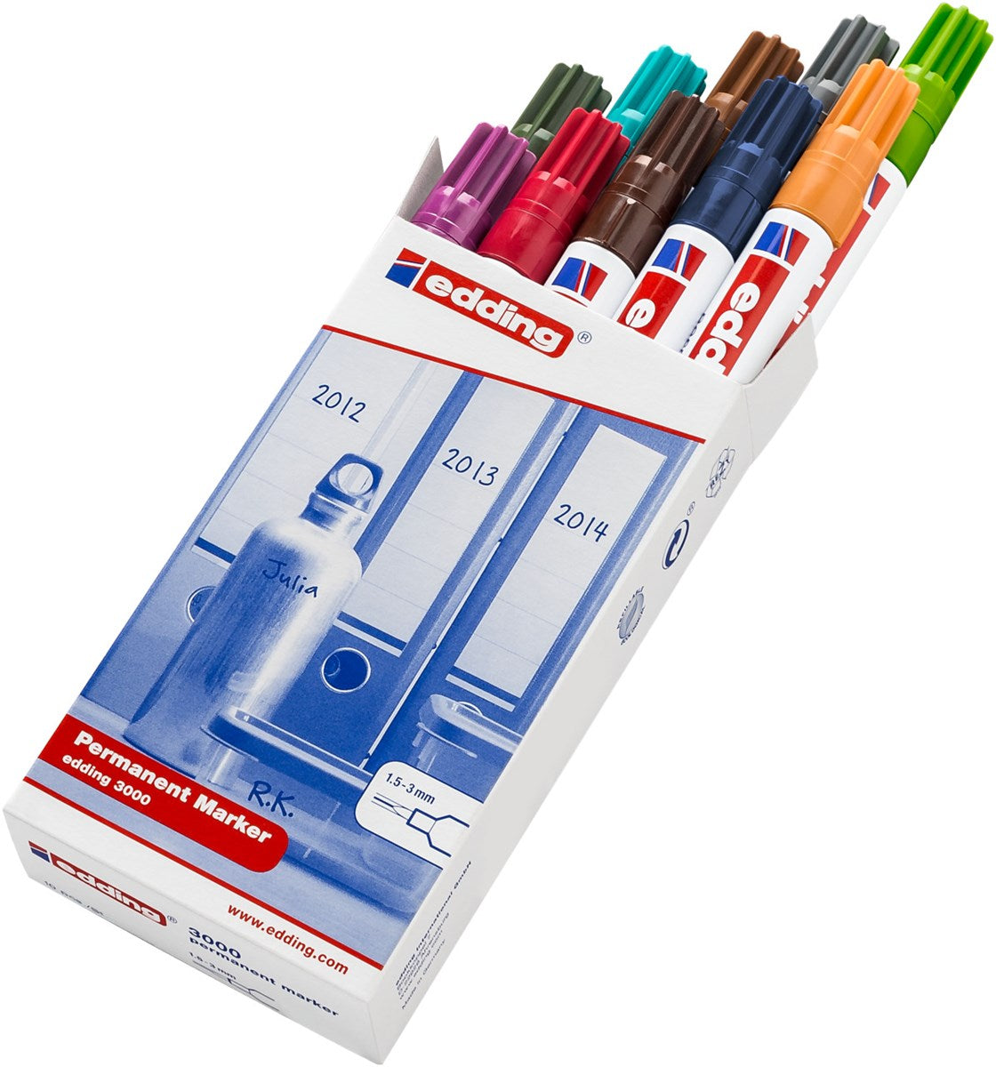 edding 3000 Permanentmarker 10er Box – Sortiment 11–20