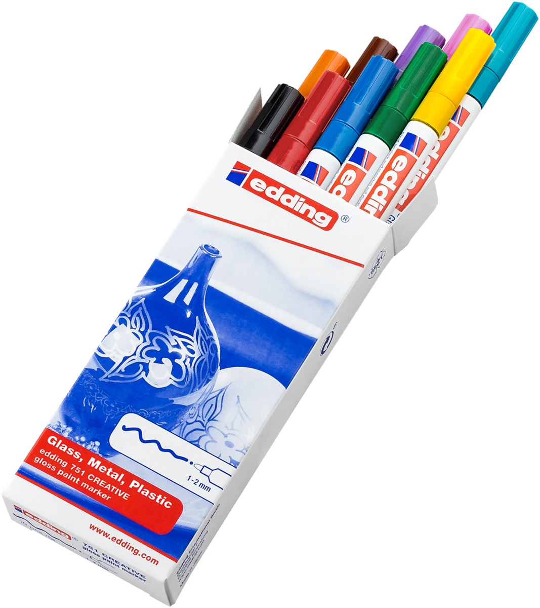 edding 751 Lackmarker 10er-Set Box – Glanzlack