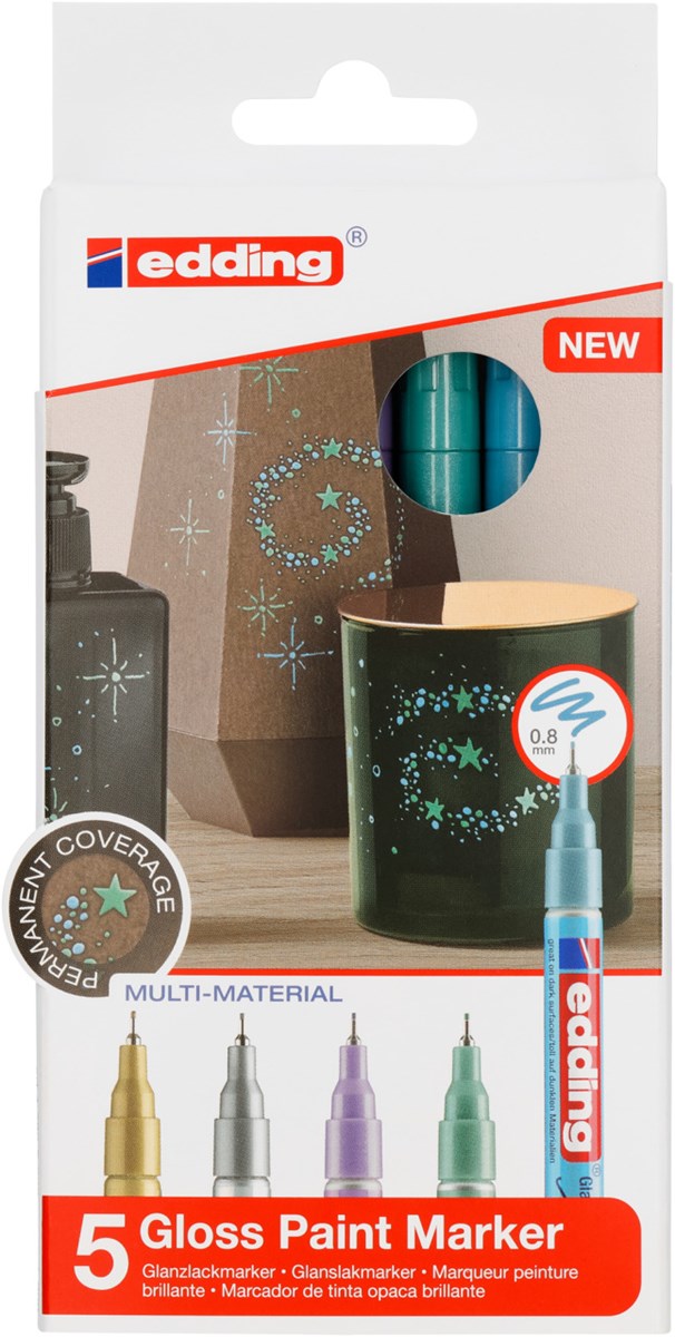 edding 780 Lackmarker metallic special 5er-Set 0,8 mm
