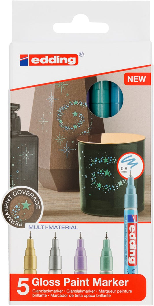 edding 780 Lackmarker metallic special 5er-Set 0,8 mm